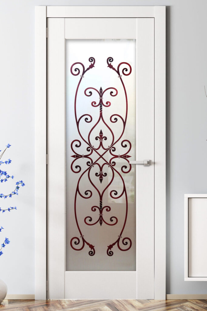 Interior Frosted Glass Doors Corazones Private Frosted Glass Bathroom Door Tuscan Traditional Vintage Decor Sans Soucie