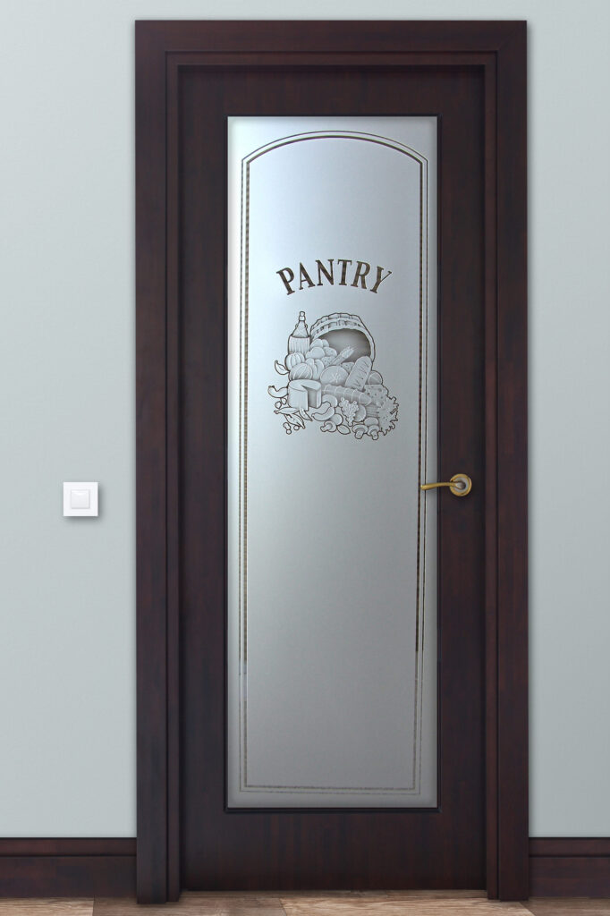 Glass Pantry Doors Vino Semi-Private 3D Enhanced Negative Frosted Glass Pantry Door Sans Soucie
