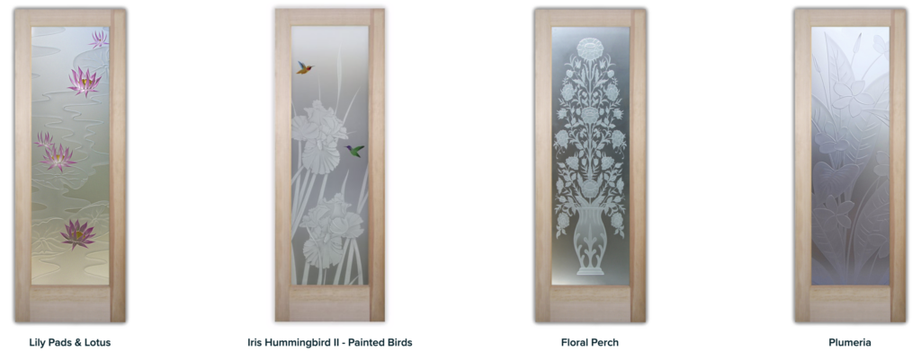 Front doors with privacy glass and stunning decorative glass designs