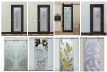 farmhouse frosted glass doors by sans soucie art glass