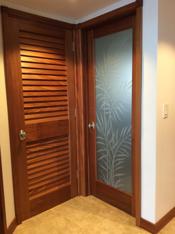 Tempered glass interior door