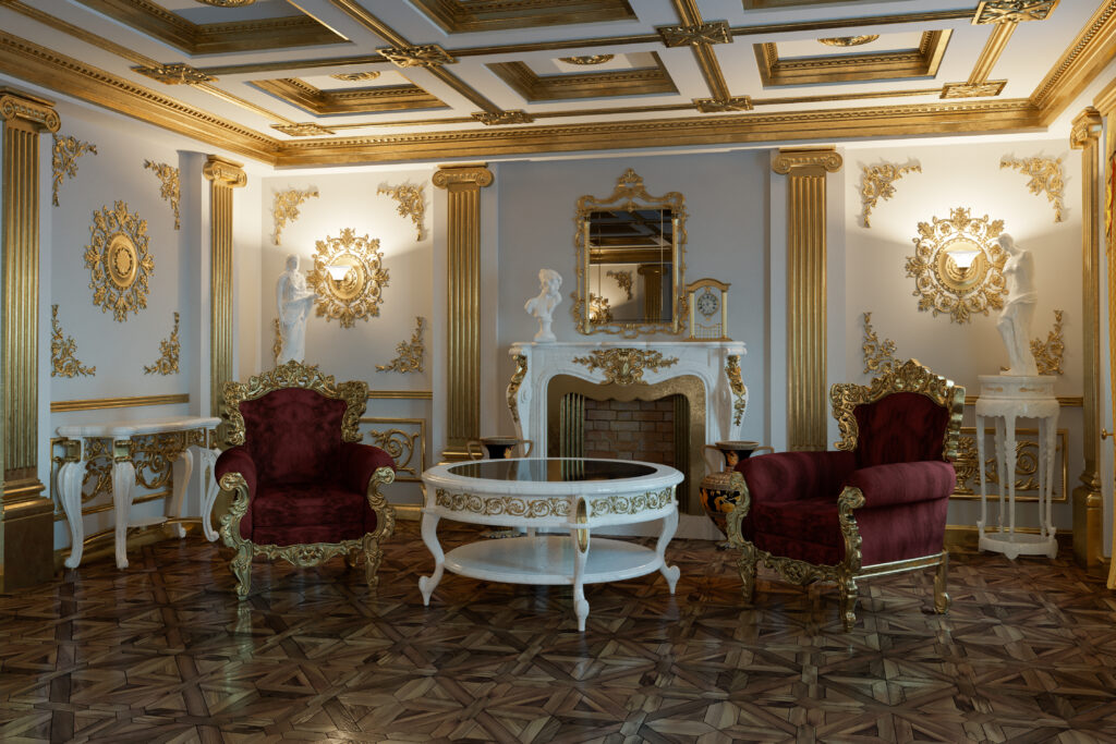 vintage decor style home victorian living room