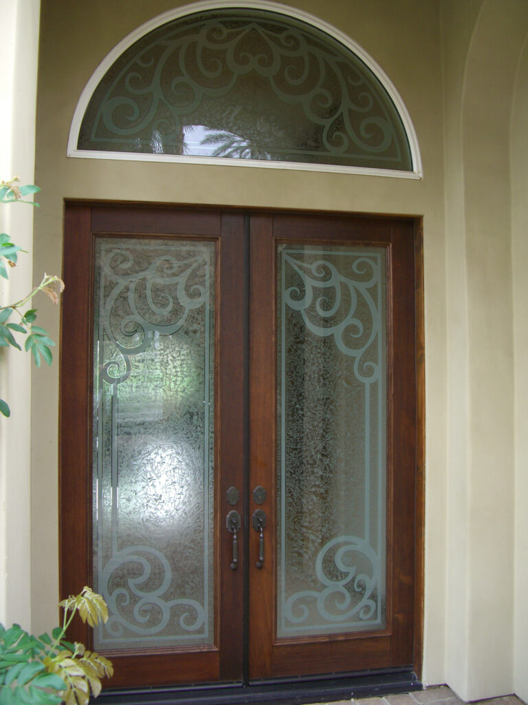 timeless and stunning front door design with decorative border