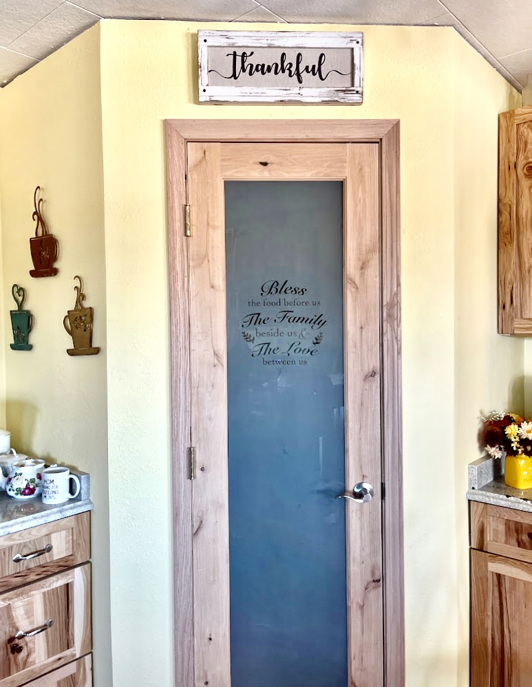 frosted glass pantry door family blessing design