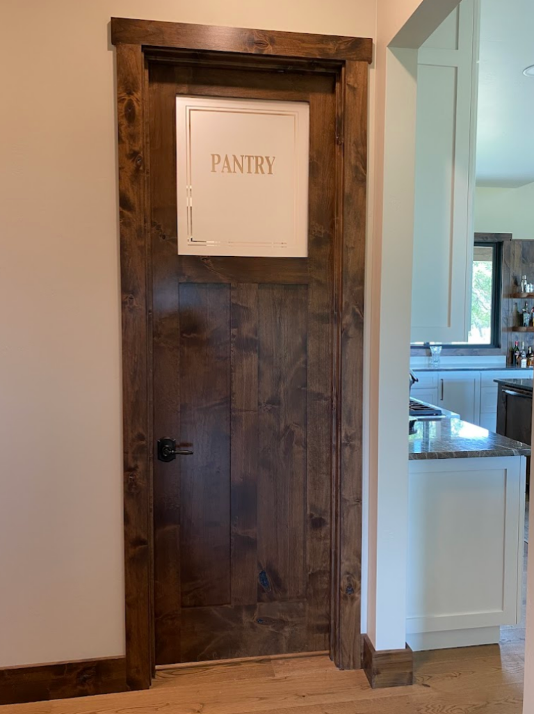 pantry door frosted glass with etched text