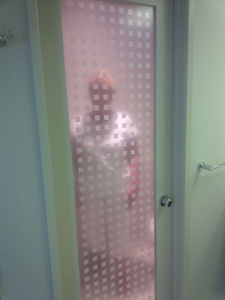 before removing protective film on glass it is see through