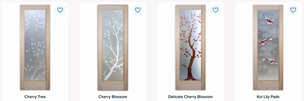 frosted glass bathroom door asian inspired design