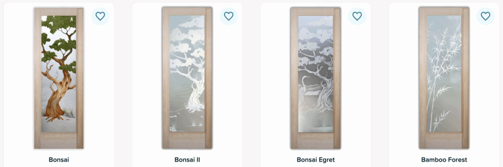 frosted glass bathroom door asian inspired design