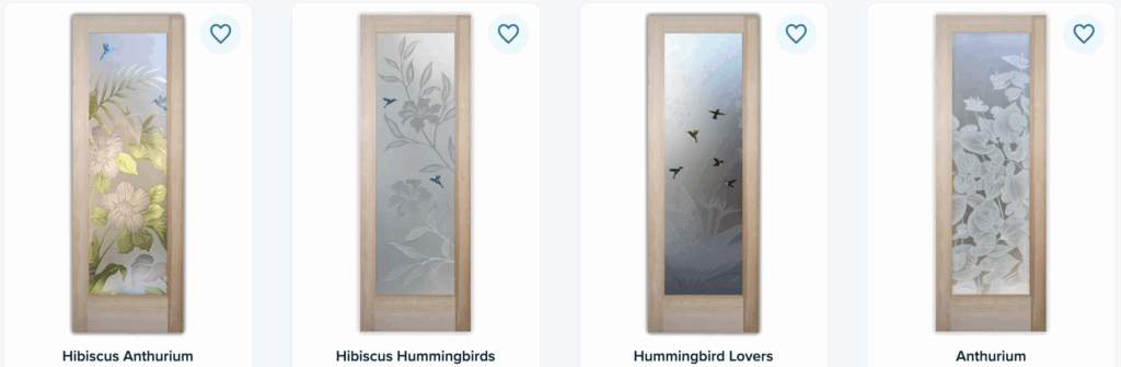 frosted glass bathroom door tropical designs