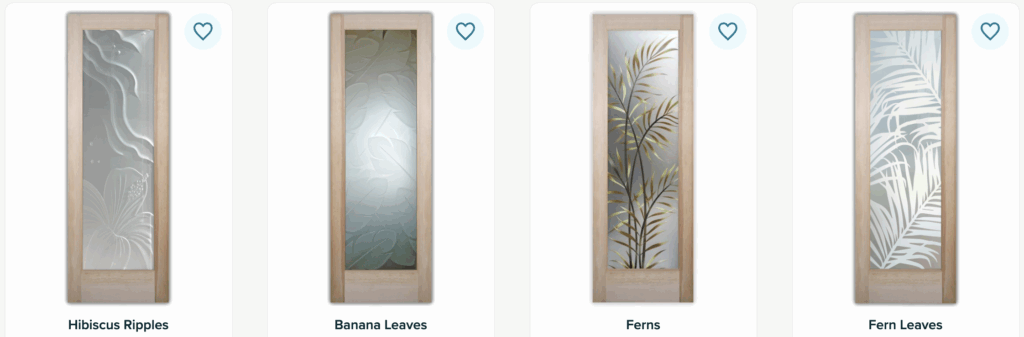 frosted glass bathroom door tropical designs