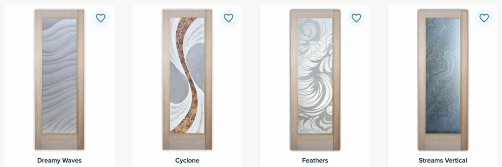 frosted glass bathroom door abstract decor style sans soucie