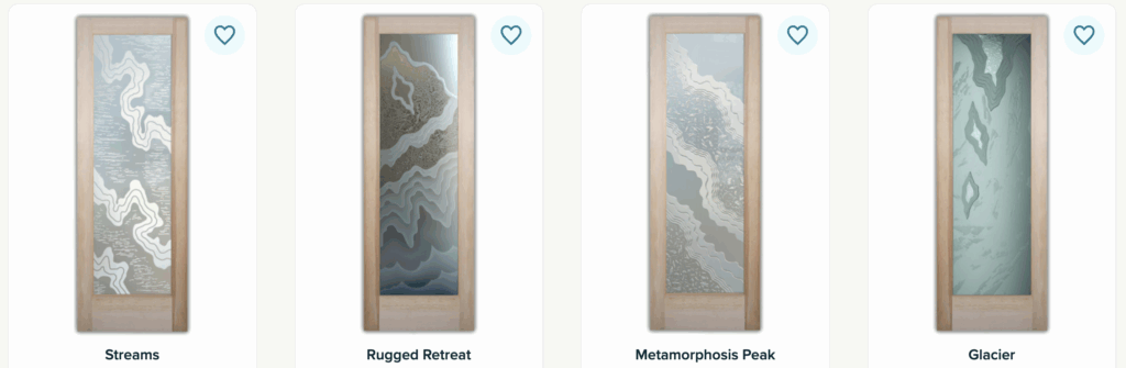 frosted glass bathroom door abstract decor style sans soucie