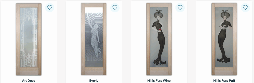 art deco frosted glass doors sans soucie