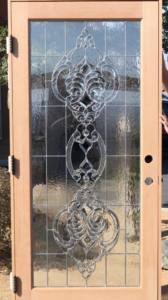 Beautiful Gannett Bevels leaded glass door