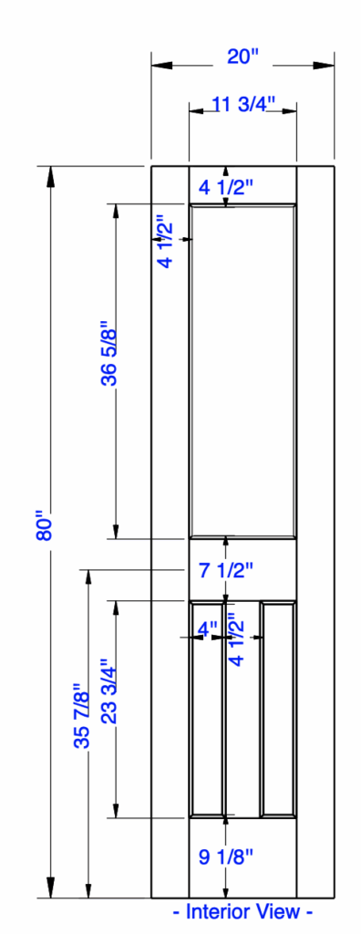 1244 door small pantry door specs 20 inch wide door