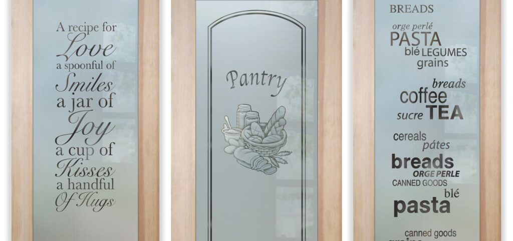 pantry doors with frosted glass designs bread basket recipe pantry goods