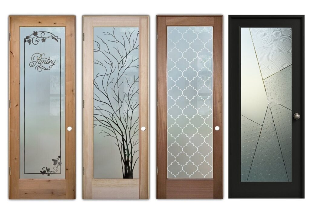 Frosted-Glass-Panels-with-Wood-or-Metal-Door-Frames-by-Sans-Soucie-Art-Glass