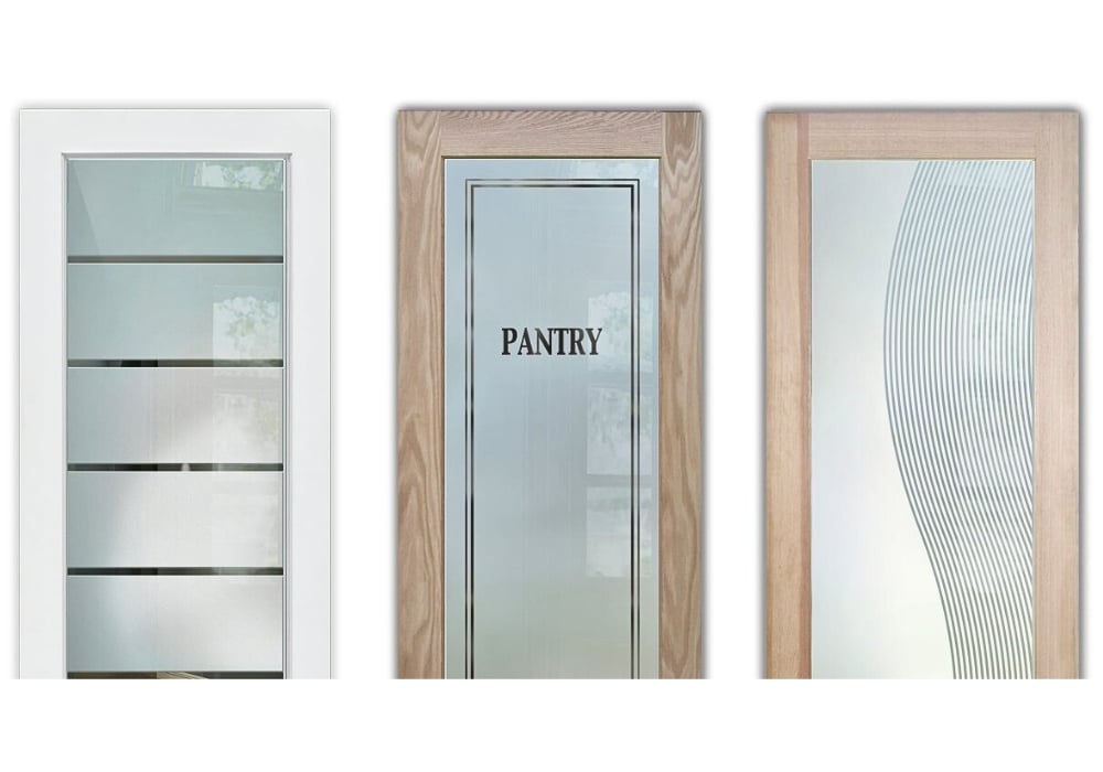 minimalist-frosted-glass-pantry-door-Frosted glass pantry door style guide featuring multiple design options-by-Sans-Soucie-Art-Glass