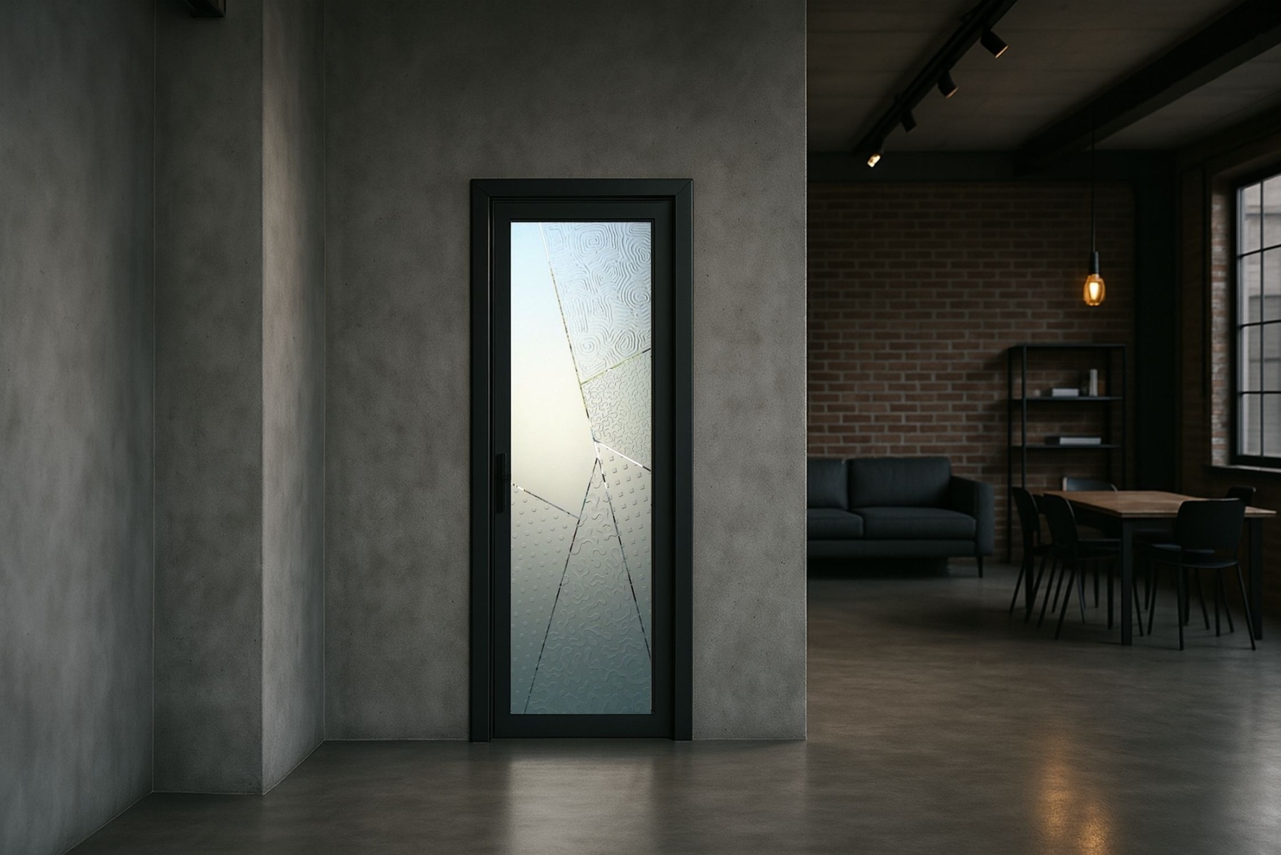 Modern-Interior-Door-with-Frosted-Glass-Design-Industrial-Design-Frosted-Glass-Interior-Door-by-Sans-Soucie-Art-Glass-2