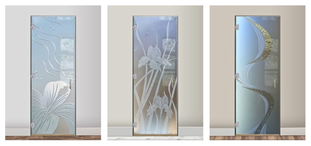 Private-Frosted-Glass-Shower-Doors-by-Sans-Soucie-Art-Glass-collage