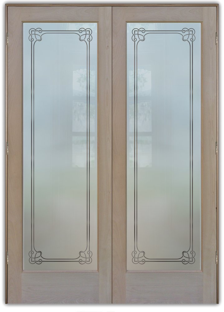 double pantry doors with glass-Enna-Frosted-Glass-Double-Pantry-Doors-Sans-Soucie-Art-Glass