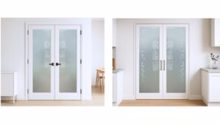 Double-Pantry-Doors-with-Frosted-Glass-by-Sans-Soucie-Art-Glass-PAIR