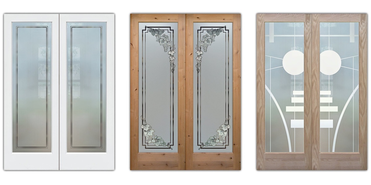 Decorative-Double-Pantry-Doors-with-Frosted-Glass-by-Sans-Soucie-Art-Glass