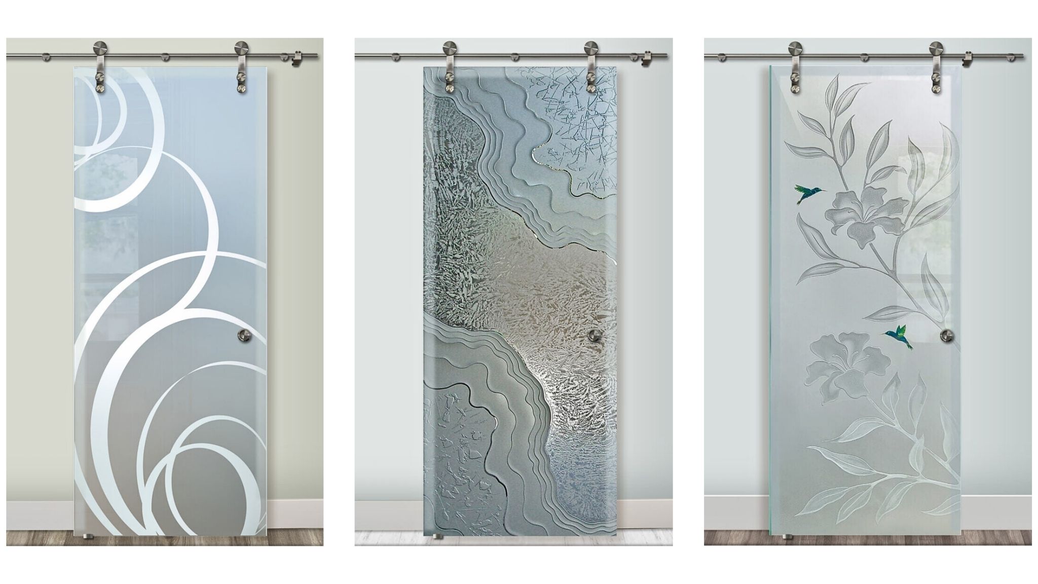 Modern-Glass-Barn-Doors-by-Sans-Soucie-Art-Glass-collage