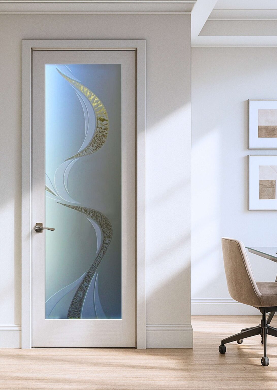 Private interior home office door