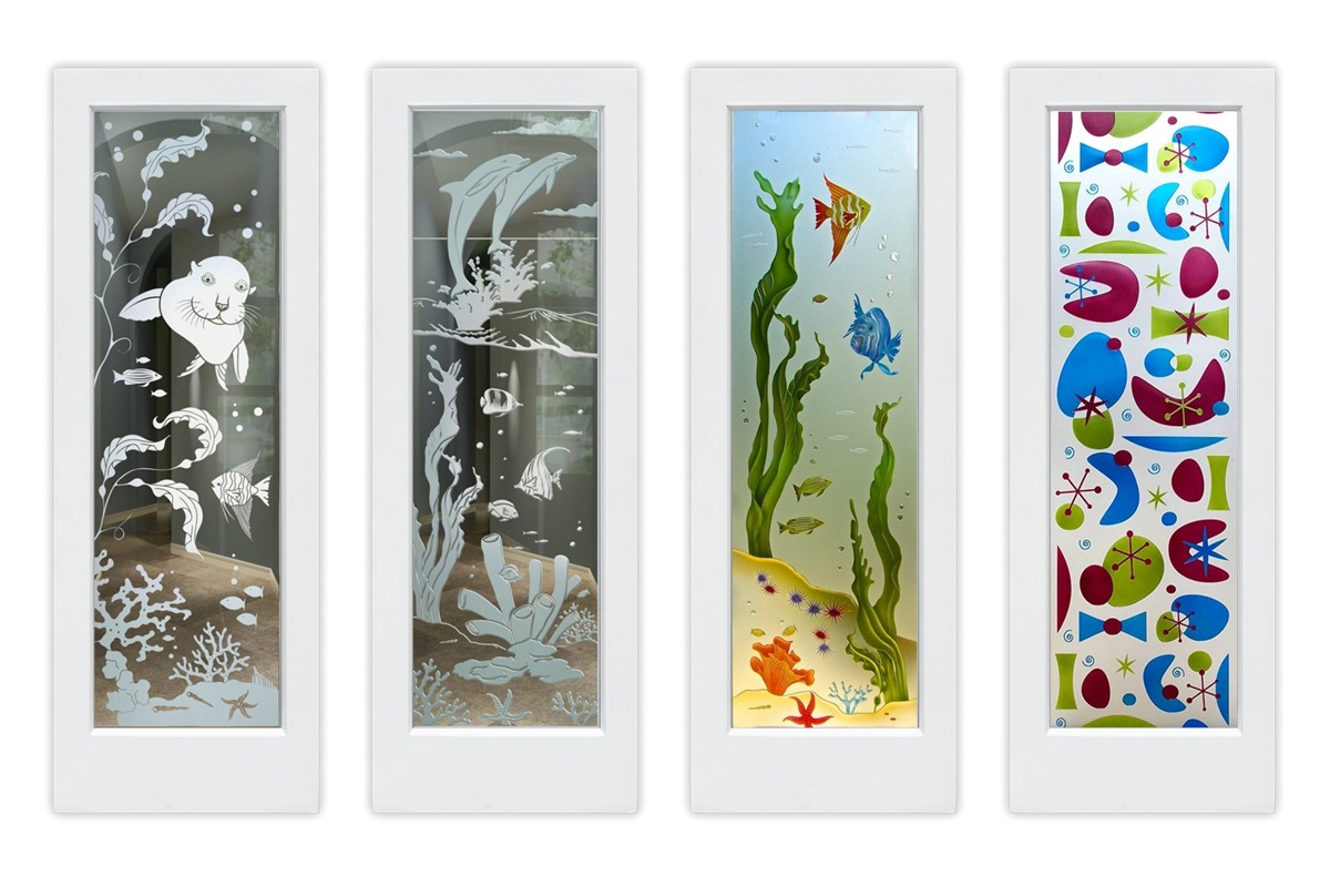 whimsical doors - frosted glass interior doors - sans soucie art glass