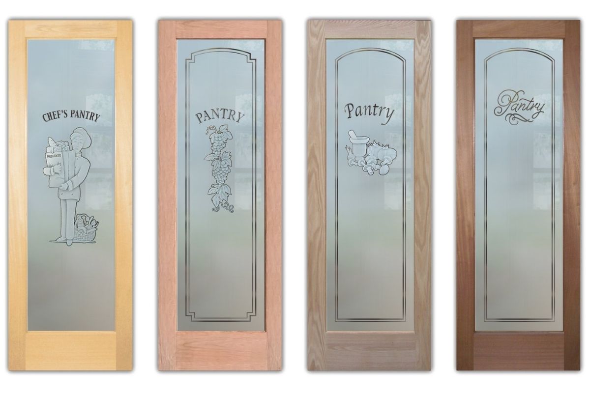 Classic pantry doors Sans Soucie Art Glass