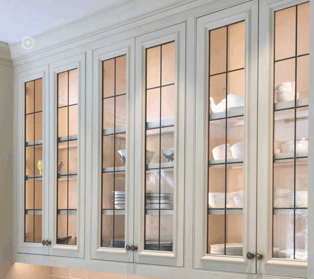 clear leaded glass cabinet glass inserts