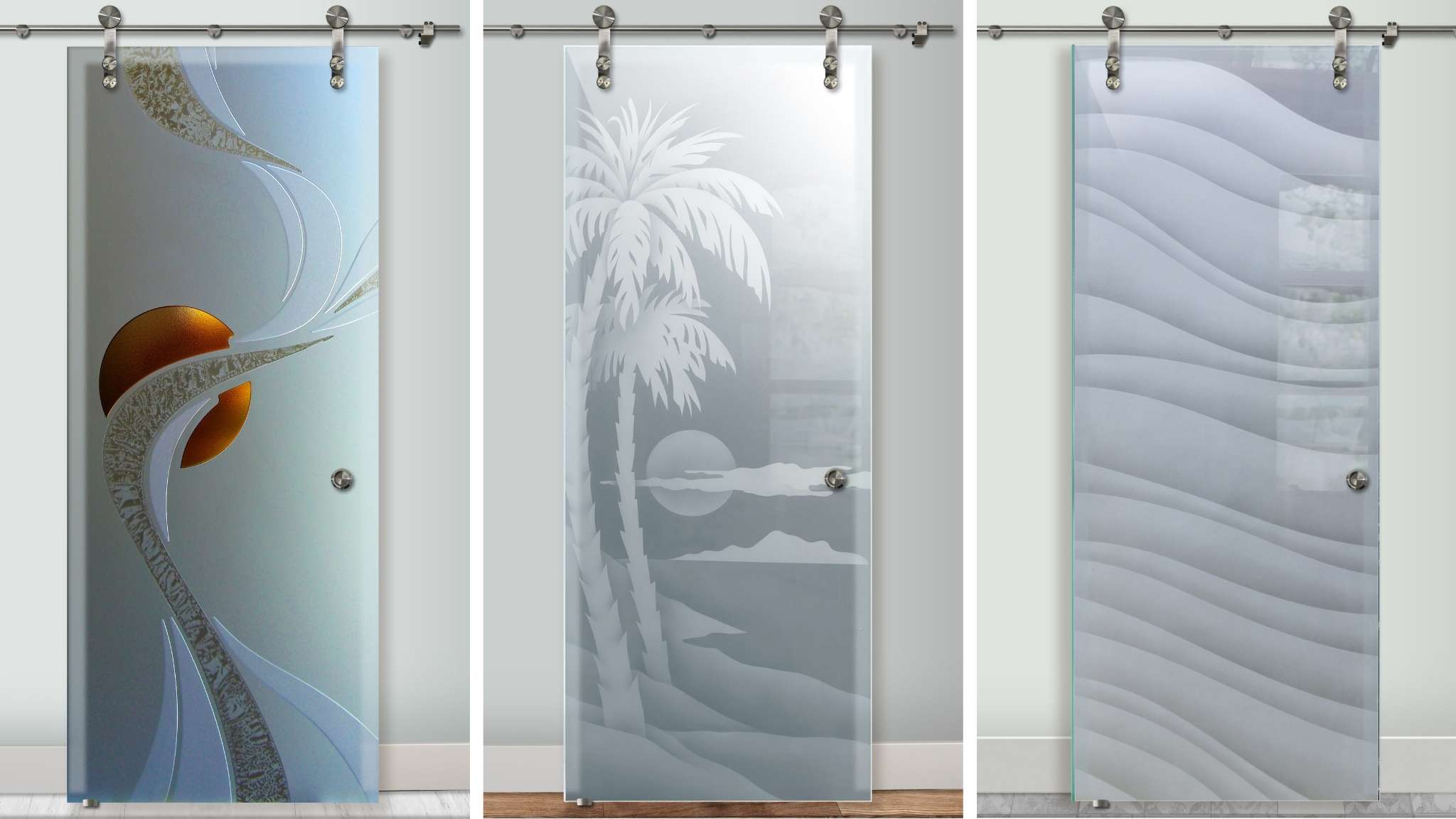 High-quality sliding glass barn doors with sleek designs