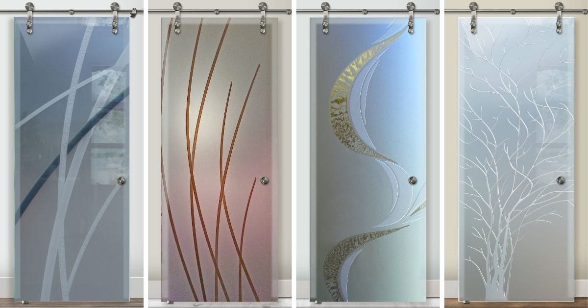 Sans Soucie Art Glass high-quality and sleek glass barn doors