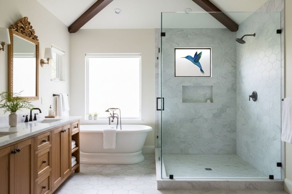 small shower window
