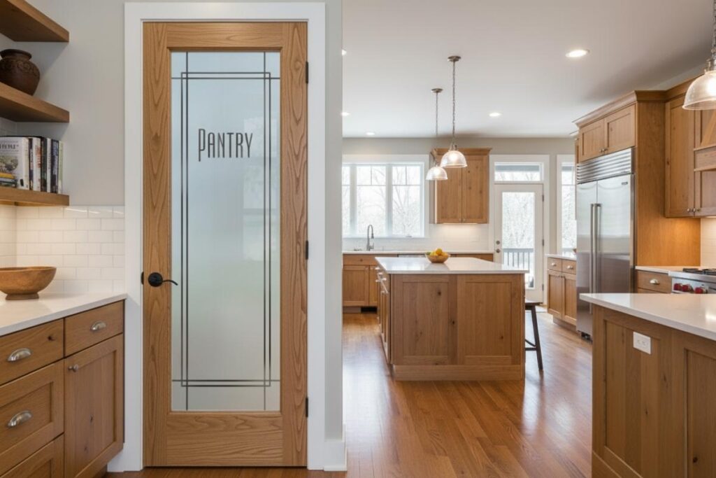 pantry door that match your current cabinet or trim color