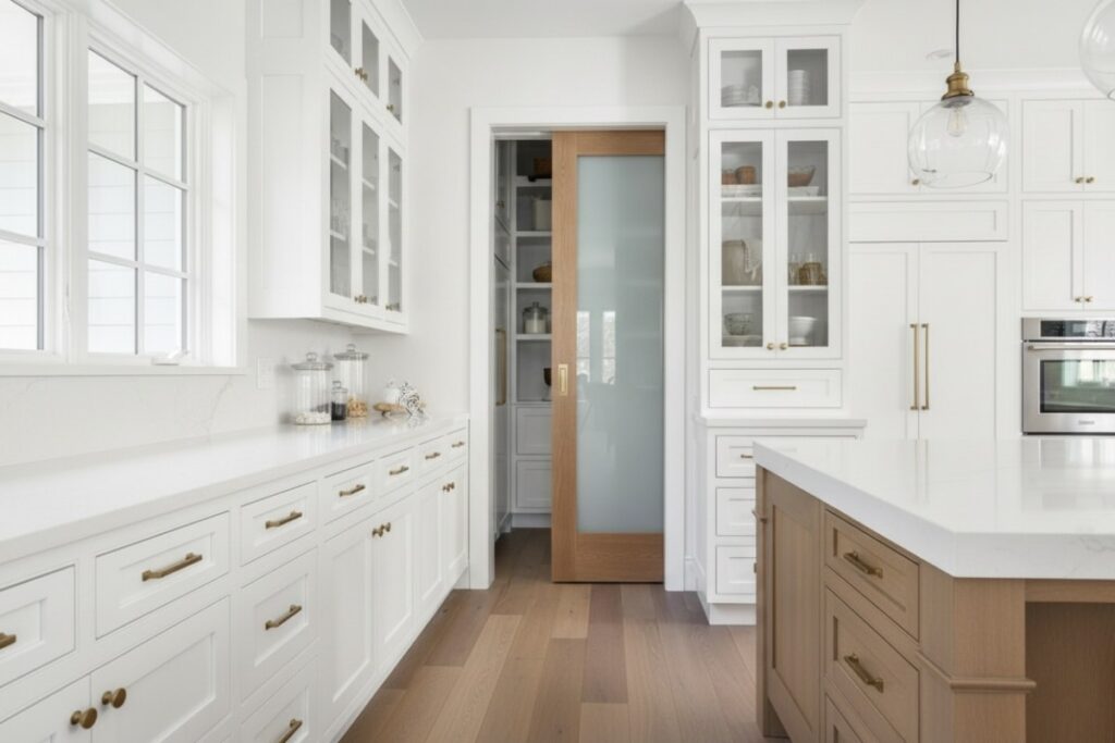 Glass pocket door