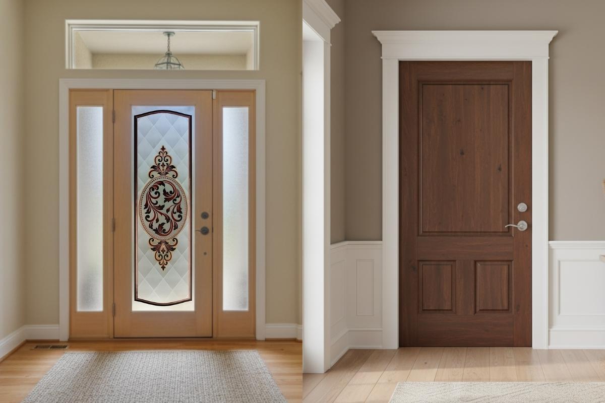 Front Door with Glass vs. Front Door without Glass