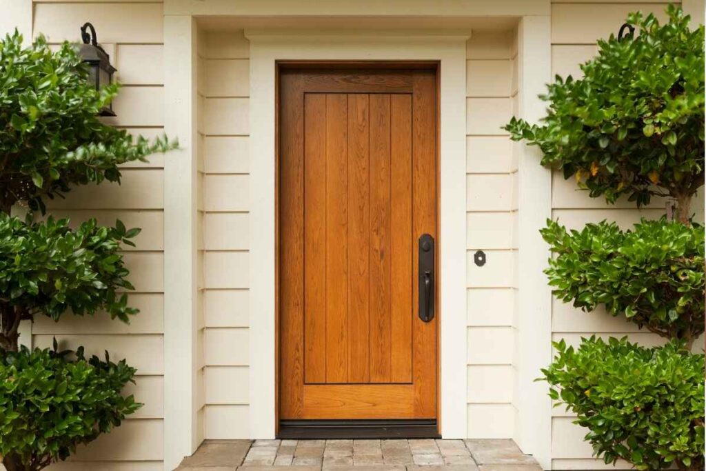 Solid wood front door