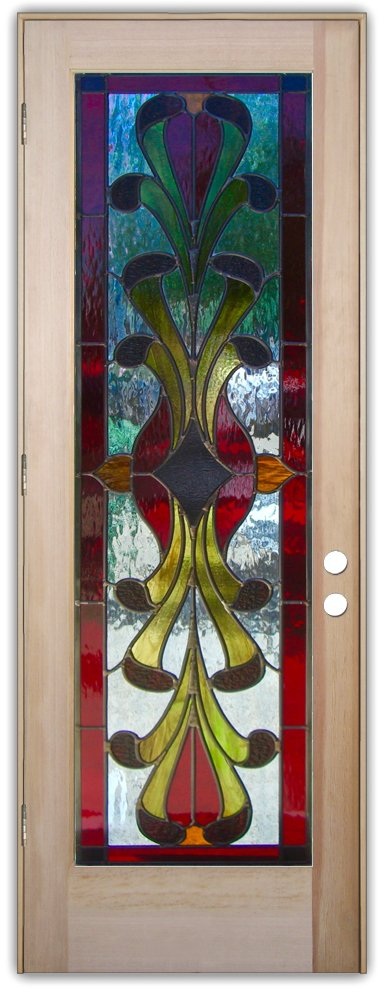 Stained glass pantry door alhambra