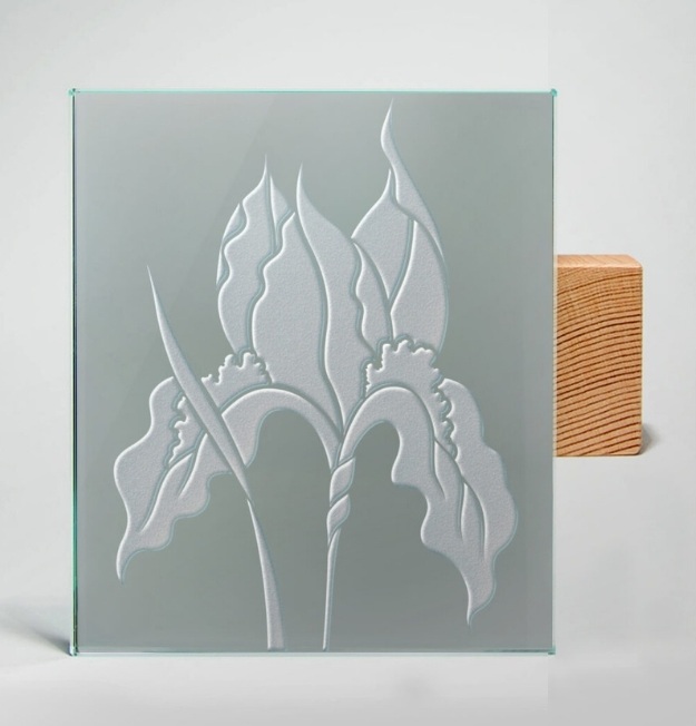 3D carved frosted glass
