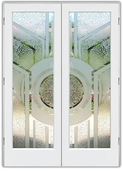 Frosted glass front doors trendy design