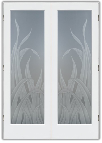 Double frosted glass front doors trendy design Reeds