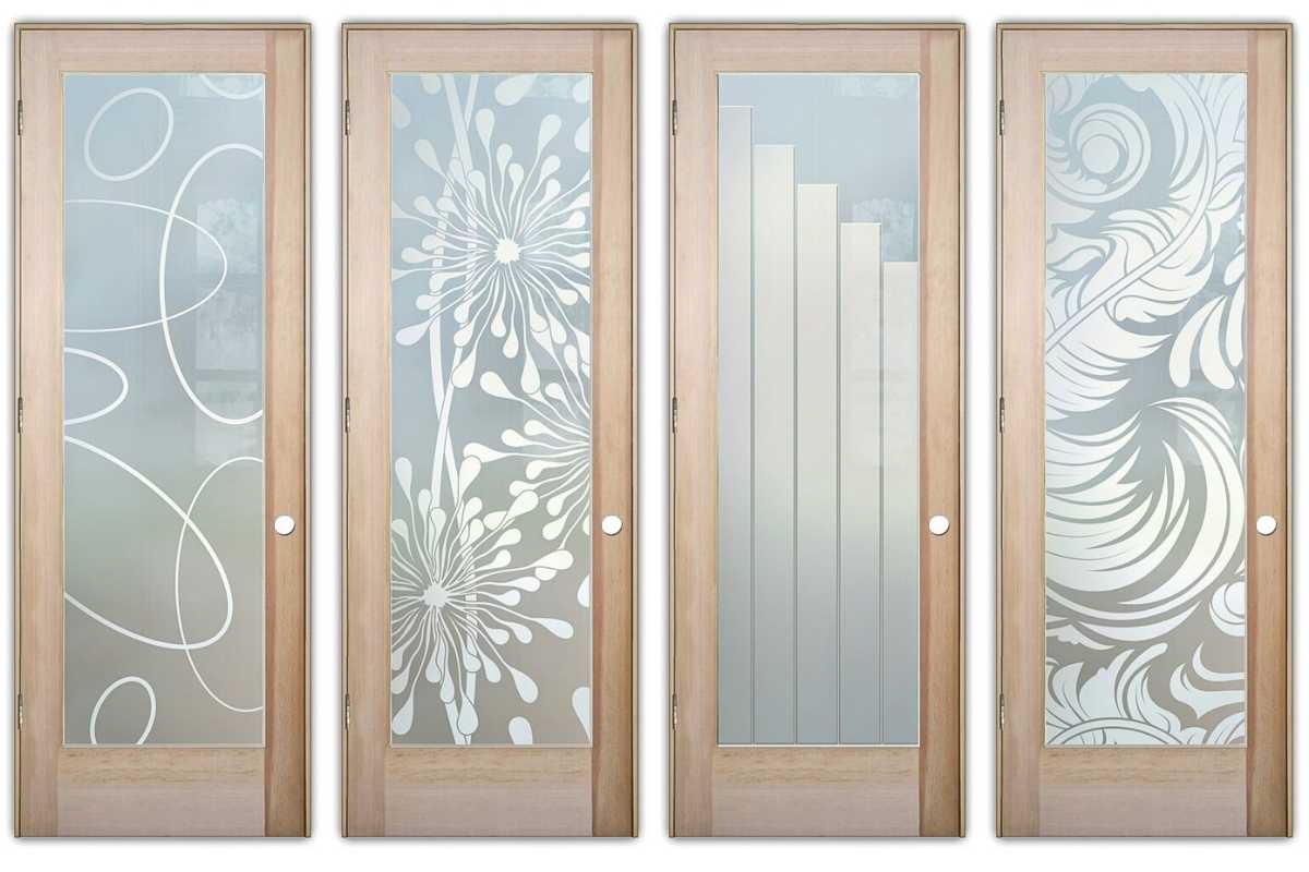 mid-century retro frosted glass bathroom doors-sans soucie art glass
