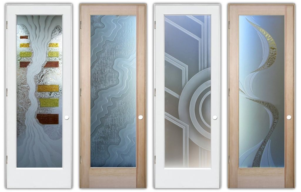 Architectural frosted glass interior door collection for modern homes Sans Soucie Art Glass
