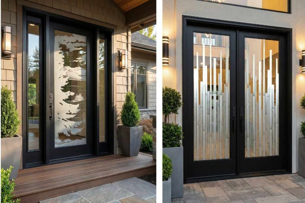 Shop glass doors and modern front doors with frosted glass by sans soucie art glass