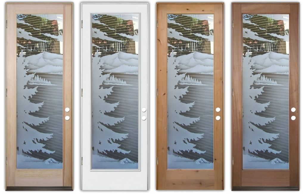 Entry door glass insert frames