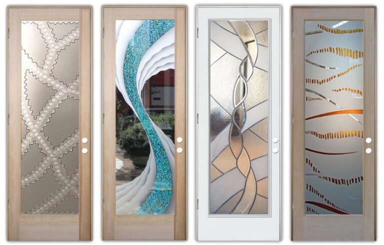 Frosted glass doors for contemporary interior decors