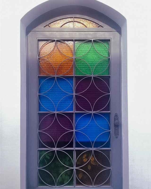 Stained glass front door