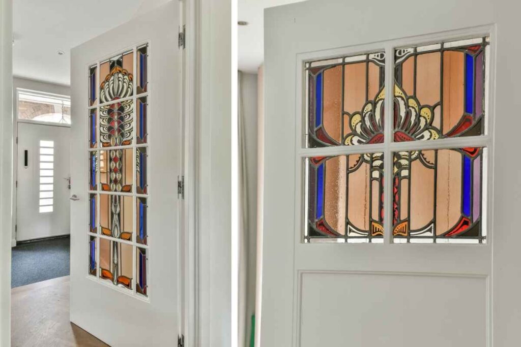 Stained glass doors